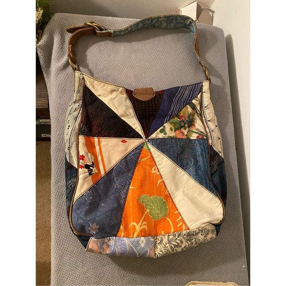 Lucky Brand Hobo Patchwork Purse Bag Large - Picture 7 of 11